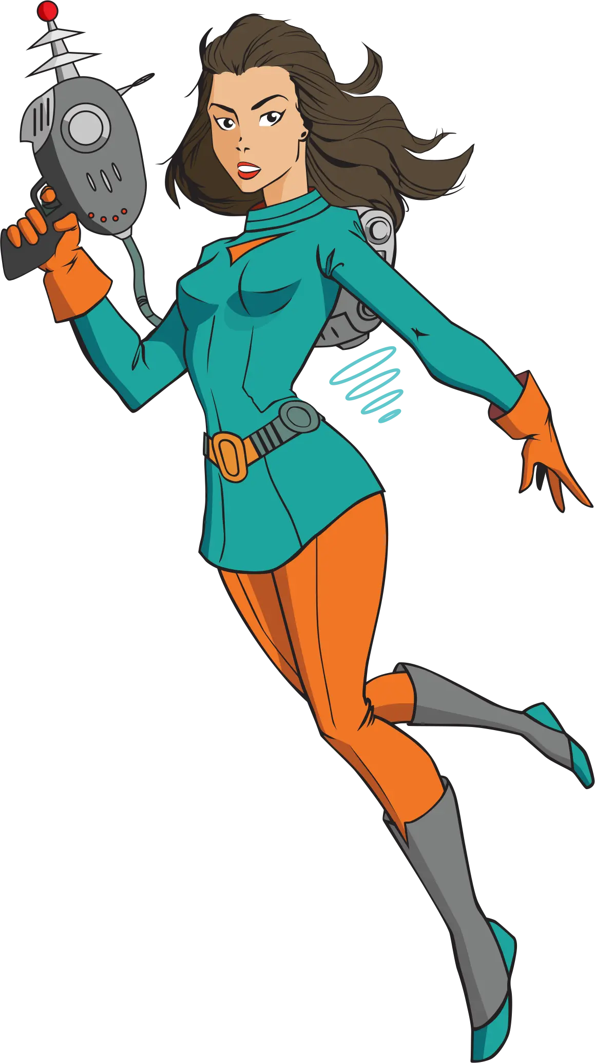 Futuristic space woman