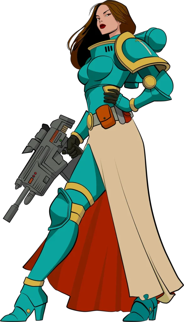 Armored Female Space Warrior