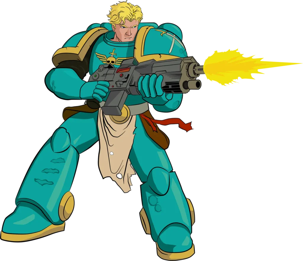 Armored Male Space Warrior